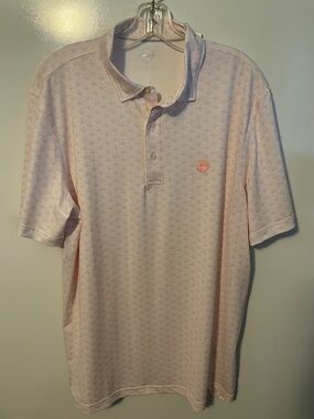 Vineyard Vines Palmetto Polo Shirt Mens Large NWT Pink White Performance Golf